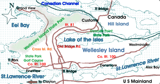 Map of Wellesley Island